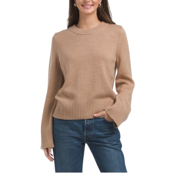 MAX STUDIO Merino Wool Crew Neck Sweater - Picture 1 of 2